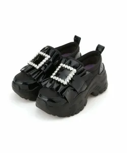 Кроссовки с блестящей пряжкой Yosuke Usa, цвет Bl Enamel