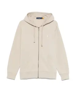 Повседневная бежевая хлопковая толстовка Polo Ralph Lauren, бежевый