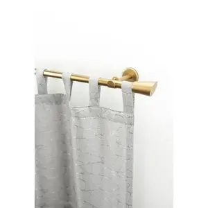 Карниз MOLIS с открытой штангой Ø 20 мм, 1-рядный, на заказ, удлиняемый, настенный монтаж, клин, без колец Garesa, матово-золотой