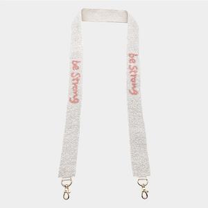 Сильный посыл Сумка на семенах с бисерным ремешком FASHNZFAB, слоновая кость