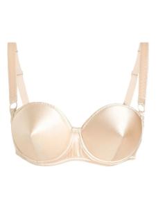 Dolce & Gabbana атласный бюстгальтер-балконет, нейтральный