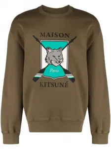 Толстовка с логотипом Maison Kitsuné, зеленый