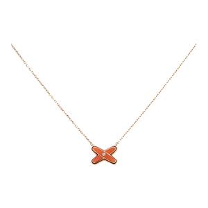 Chaumet Колье 2010-х годов из розового золота 18 карат Jeux De Liens с сердоликом и бриллиантами