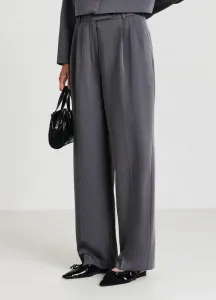 Брюки-Палаццо с двойными складками Calliope, Grigio Fumo Melange