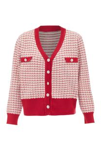 Толстовка NAEMI Strickjacke, цвет Wollweiss Rot