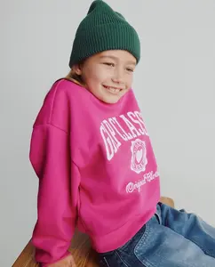 Детская толстовка с логотипом на груди Gap, фуксия