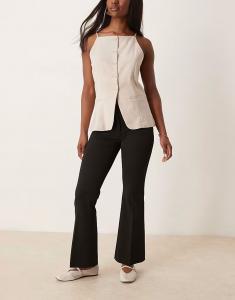 Брюки-бутлеги с низкой посадкой Abercrombie & Fitch черного цвета