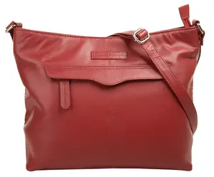 Сумка через плечо Bruno Banani, натуральная кожа, красный