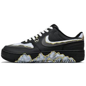 Nike Женские низкие скейтерские кроссовки Gamma Force Abrasion Resistant Slip Resistant черные серые золотые