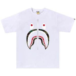 Футболка BAPE 1st Camo Shark Tee, White/Green