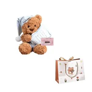 Милый креативный пижамный медвежонок плюшевая кукла высота 40см OU DI PIG