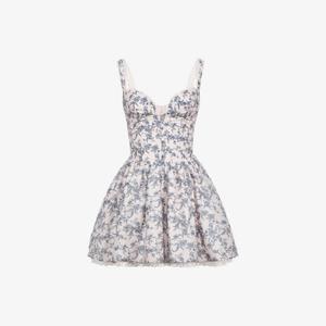 Платье мини корсет House Of Cb Brigitte из смесового льна с принтом, мультиколор