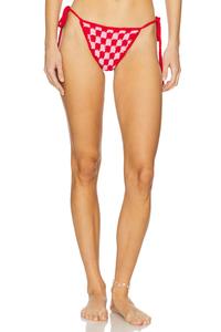 Низ бикини из крючковой вязки Alessia Superdown, pink & red