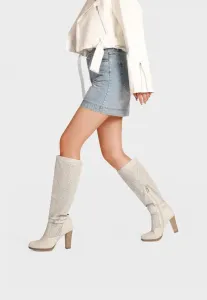 Сапоги на каблуках Queen Helena, Beige