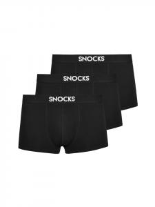 SNOCKS Укороченные боксерские шорты из органического хлопка, 3 штуки, черные