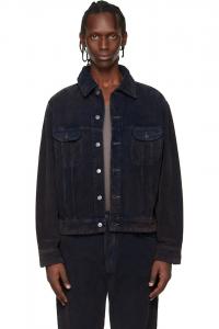 Studio Nicholson Вельветовая куртка-дерби темно-синего цвета, из коллекции Аарона Левина