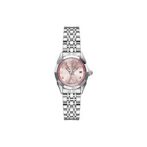 Disney Часы Princess Quartz Movement Steel Strap Watch Women's Watch Silver Dial, White Peach Pink
