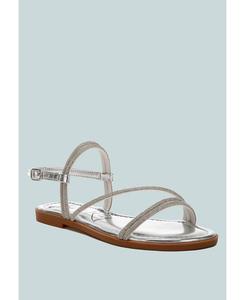 Женские сандалии Bawley на плоской подошве со стразами London Rag, Silver