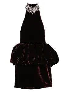 Мини-платье Hemingway с баской на талии The New Arrivals Ilkyaz Ozel, красный