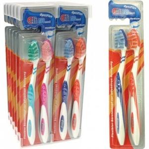 Зубная щетка Flexident, средняя, 2 шт Elina