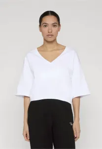 Топ с длинными рукавами и приподнятым силуэтом Aim’N, White