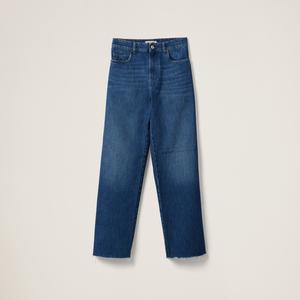 Джинсы из денима с пятью карманами MIU MIU, темно-синий