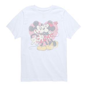 Футболка с принтом в виде сердца Mickey & Minnie Valentine's Day для мальчиков 8-20 Disney, White