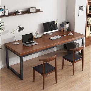 Стол 180 см Naijia Simple Home Office Gaming Table And Chair Set, Workstation Writing Desk, Dark Walnut Single Desk [Thickened Tabletop 5cm]