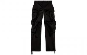 Широкие брюки из стрейч-хлопка DIESEL, черный