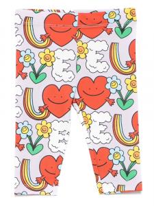 Леггинсы с графическим принтом Stella McCartney Kids, фиолетовый