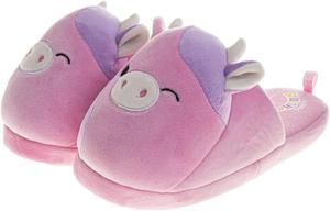 Мягкие и теплые домашние тапочки-сандалии Squishmallows для детей и взрослых (размеры 11-1 (маленький ребенок) / 2-5 (старший ребенок) / 5-12 (взрослый)), фиолетовый