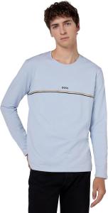 Мужская футболка BOSS из мягкого хлопка с длинным рукавом, Niagara Mist
