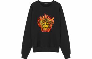 Футболка Medusa Flame с вышивкой VERSACE, черная