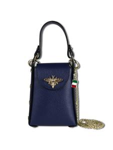 Наплечная сумка Florence Umhängetasche Leder blau ca. 13cm
