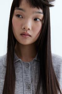 Кардиган с короткими рукавами H&M, серый