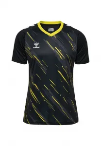 Футболка с надписью «триумф в матче в помещении» Hummel, Black Blazing Yellow