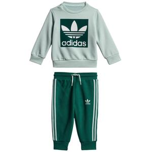 Adidas Originals Повседневный спортивный комплект CREW SET Steam Green/White для малышей