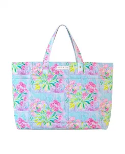 Цветочная стеганая сумка-тоут EVELYN & KATE, розовый