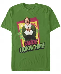 Мужская футболка с коротким рукавом Elf Santa's Coming Fifth Sun, зеленый