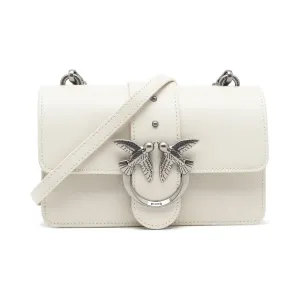 Кожаная сумка через плечо Love one mini cl pltt Pinko, белый