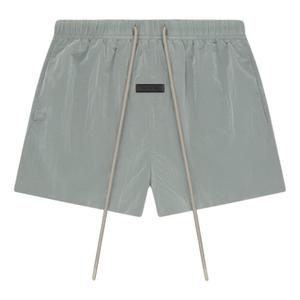 Спортивные шорты Fear of God Essentials Crinkle Nylon Running Short 'Seal', зеленый