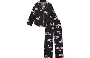 Женский пижамный комплект Victoria's Secret, цвет Black swan print