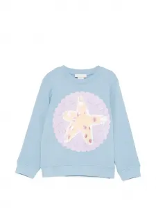 Свитшот с принтом морской звезды Stella McCartney Kids, синий