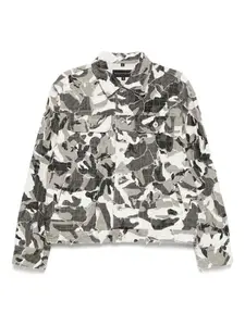 Куртка с камуфляжным принтом Who Decides War, серый