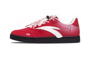 Женские низкие кроссовки для скейтбординга с активной амортизацией и износостойкостью ANTA, белый/красный