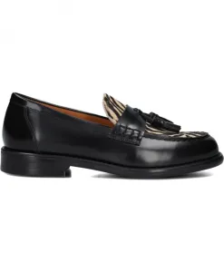 Стильные лоферы с анималистическим принтом Vagabond Shoemakers, черный