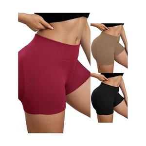 3 пары женских корректирующих шорт для похудения и фитнеса Inspire Chic, Khaki Rose Pink Black