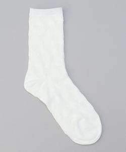 Жаккардовые носки с сердечками Coen, цвет Off White