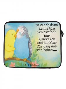 Mr. & Mrs. Panda Сумка для ноутбука с рисунком в виде попугайчиков и... белого цвета