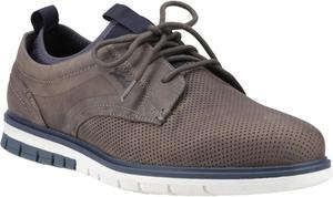 Мужские серые кожаные туфли на шнуровке Pod Murphy